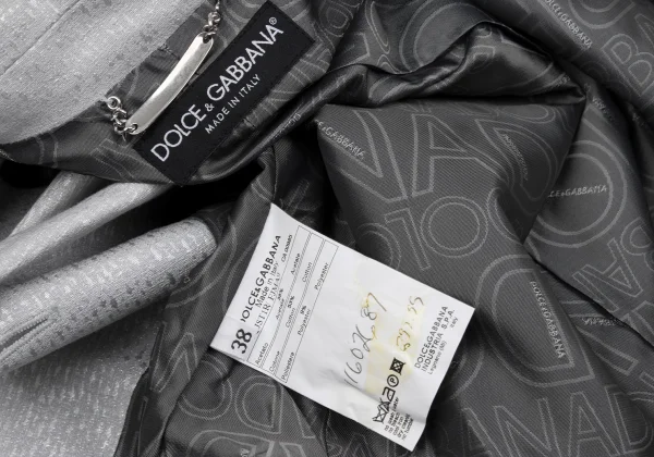 DOLCE&GABBANA Shiny Jacquard Metal Button Jacket K-170908_020