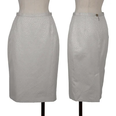 DOLCE&GABBANA Shiny Jacquard Back Slit Skirt