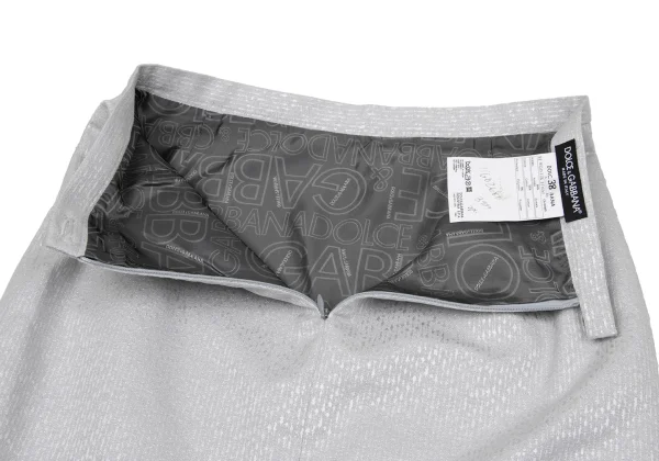 DOLCE&GABBANA Shiny Jacquard Back Slit Skirt K-170909_009