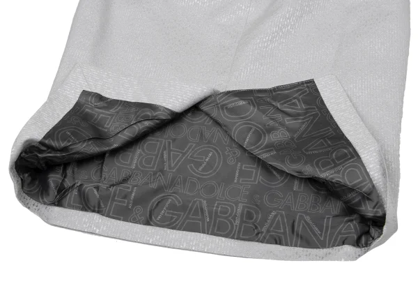 DOLCE&GABBANA Shiny Jacquard Back Slit Skirt K-170909_010