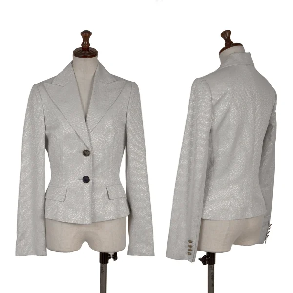 DOLCE&GABBANA Shiny Jacquard Metal Button Jacket & Skirt K-170910_002