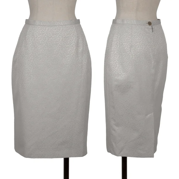 DOLCE&GABBANA Shiny Jacquard Metal Button Jacket & Skirt K-170910_012