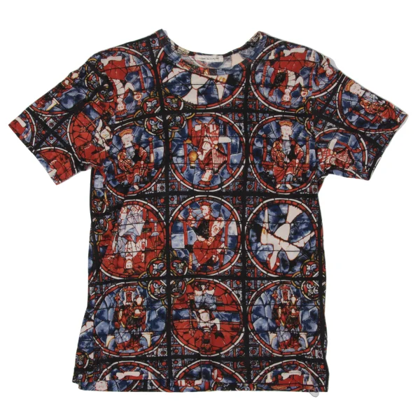 COMME des GARCONS Stained Glass Printed T Shirt Black,Multi-Color XS-S K-170911_001