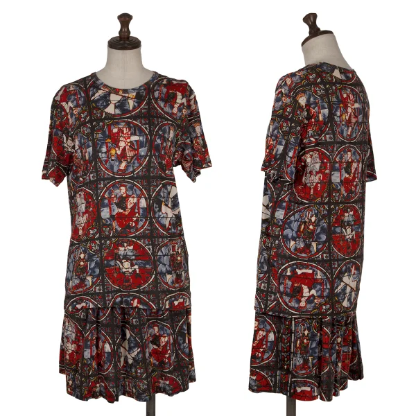 COMME des GARCONS Stained Glass Printed Skirt K-170912_013