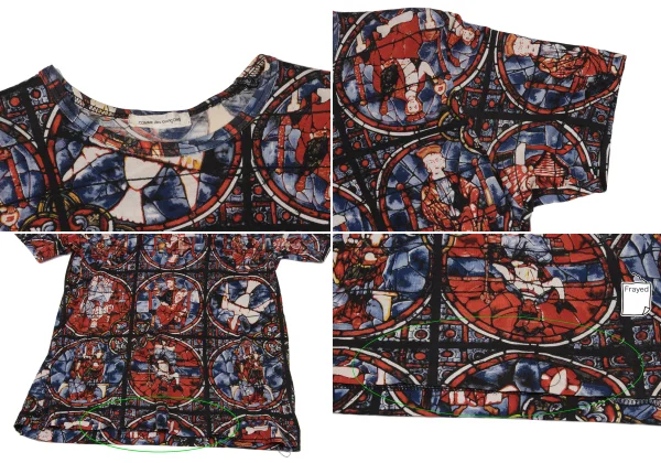 COMME des GARCONS Stained Glass Printed T Shirt & Skirt K-170913_004