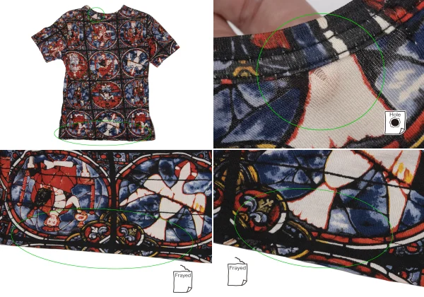COMME des GARCONS Stained Glass Printed T Shirt & Skirt K-170913_008