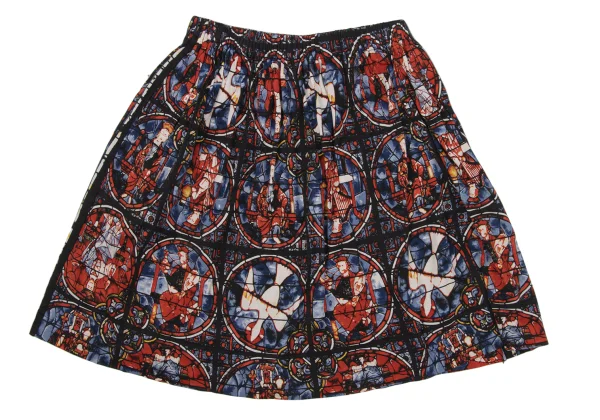 COMME des GARCONS Stained Glass Printed T Shirt & Skirt K-170913_010