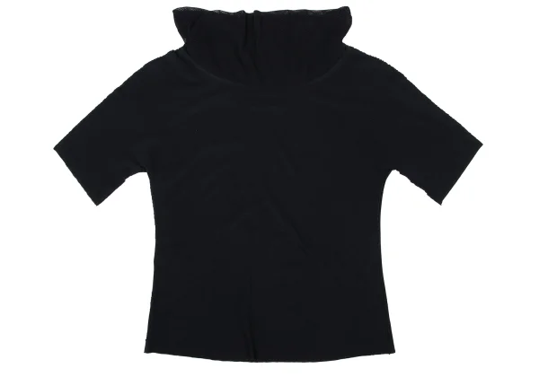 PLEATS PLEASE A-POC Cutting Mesh Drape Neck T Shirt K-170914_011
