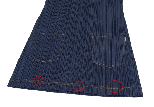 PLEATS PLEASE Denim Transfer Stitch Sleeveless Top K-170915_006