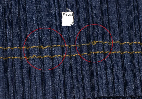 PLEATS PLEASE Denim Transfer Stitch Sleeveless Top K-170915_008