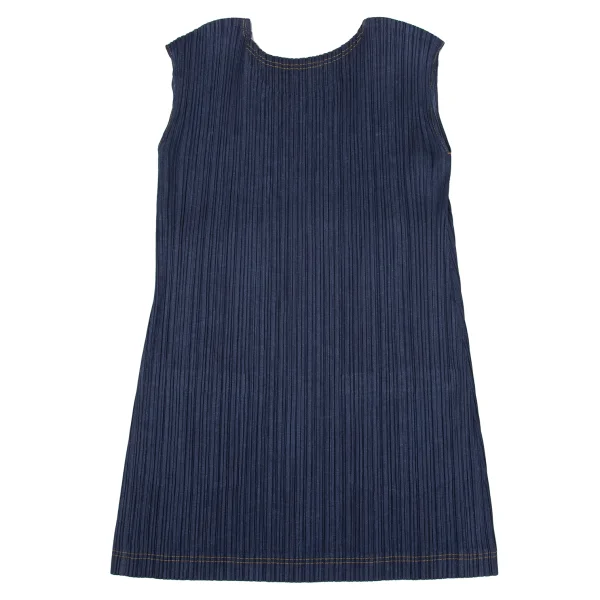 PLEATS PLEASE Denim Transfer Stitch Sleeveless Top K-170915_013