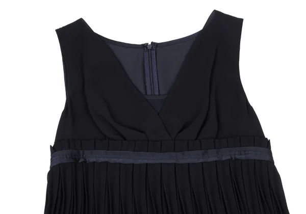 ISSEY MIYAKE 24 Pleated Switching Sleeveless Dress K-170918_003