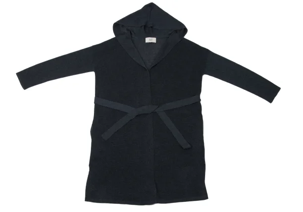 A.T ATSURO TAYAMA Rayon Poly Hooded Long Knit Cardigan K-170923_002