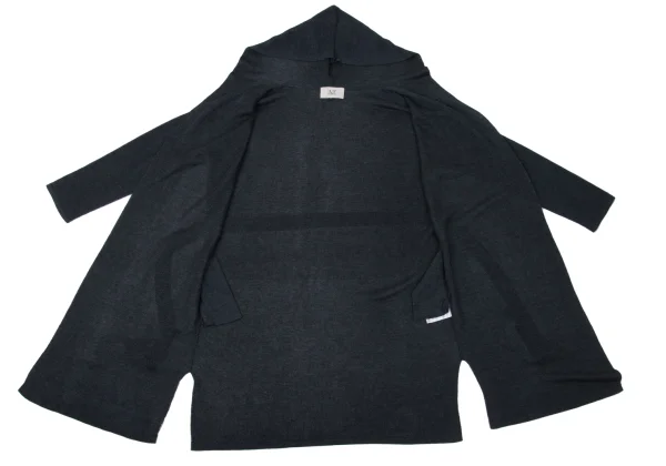 A.T ATSURO TAYAMA Rayon Poly Hooded Long Knit Cardigan K-170923_010
