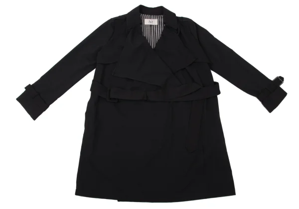 A.T ATSURO TAYAMA Poly Rayon Drape Belted Coat K-170924_002