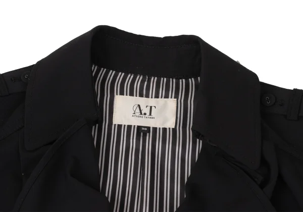 A.T ATSURO TAYAMA Poly Rayon Drape Belted Coat K-170924_004