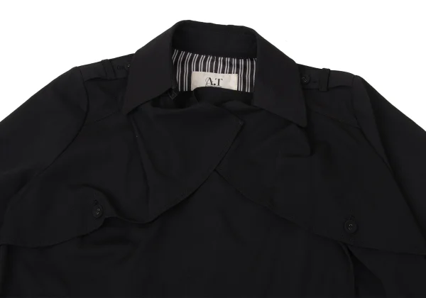 A.T ATSURO TAYAMA Poly Rayon Drape Belted Coat K-170924_006