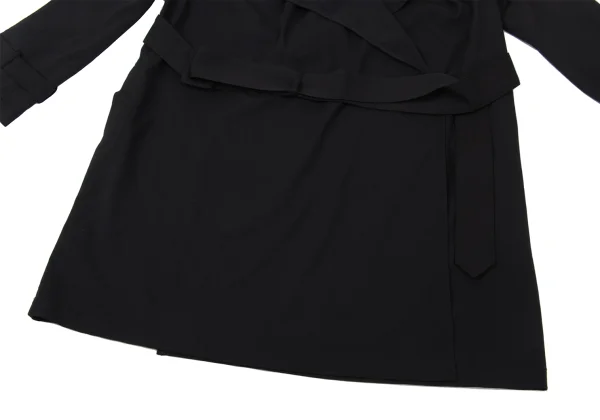 A.T ATSURO TAYAMA Poly Rayon Drape Belted Coat K-170924_010