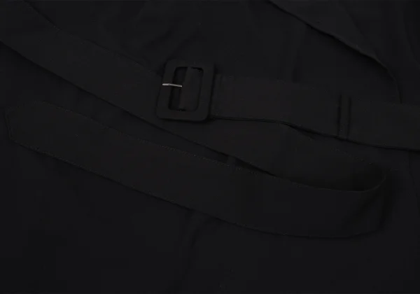 A.T ATSURO TAYAMA Poly Rayon Drape Belted Coat K-170924_011