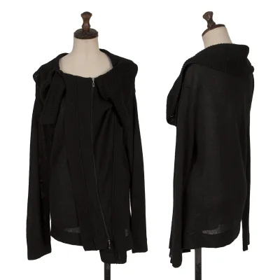 ATSURO TAYAMA Linen Cotton Double Zip Drape Knit