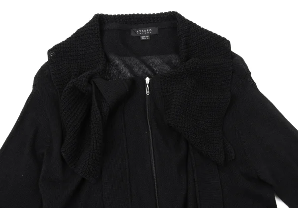 ATSURO TAYAMA Linen Cotton Double Zip Drape Knit K-170925_003