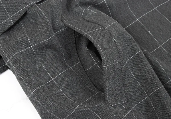 ATSURO TAYAMA Poly Rayon Vest Layered Grid check coat K-170926_011
