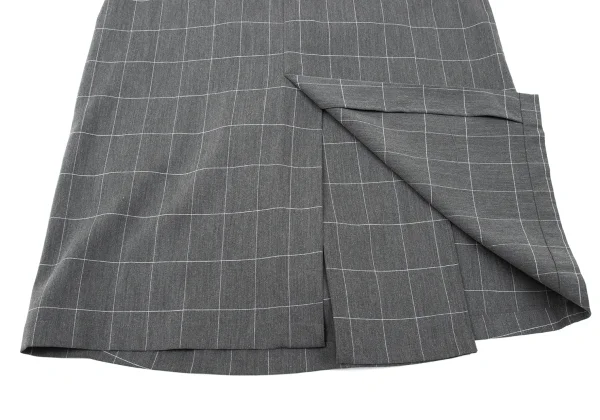 ATSURO TAYAMA Poly Rayon Vest Layered Grid check coat K-170926_017