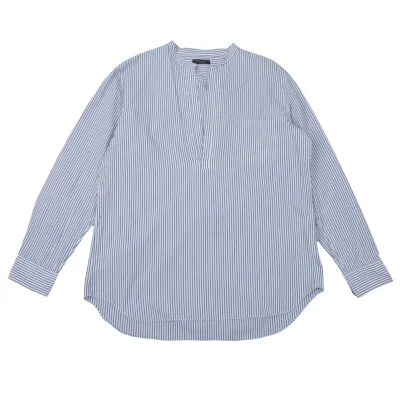 COMME des GARCONS HOMME PLUS Striped Pullover Band-collar Shirt