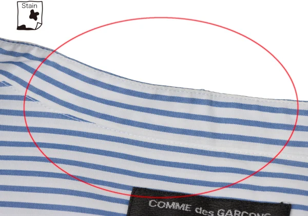 COMME des GARCONS HOMME PLUS Striped Pullover Band-collar Shirt K-170927_006