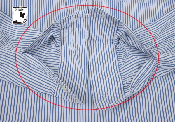 COMME des GARCONS HOMME PLUS Striped Pullover Band-collar Shirt K-170927_010