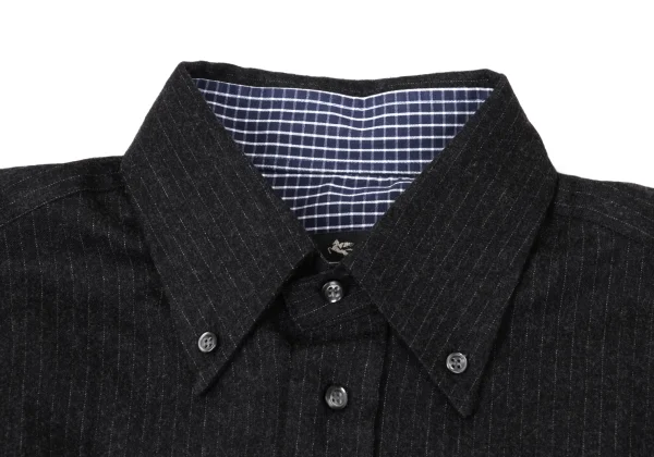 ETRO Flap Pocket Point Embroidery Striped Shirt K-170929_003