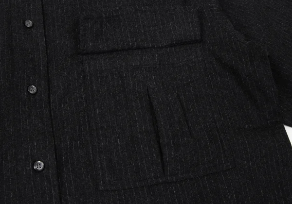 ETRO Flap Pocket Point Embroidery Striped Shirt K-170929_006