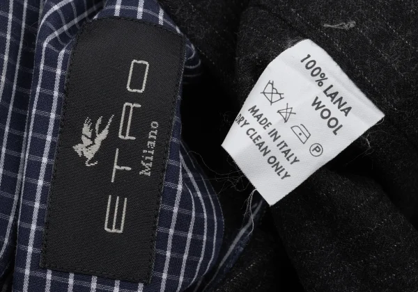 ETRO Flap Pocket Point Embroidery Striped Shirt K-170929_015
