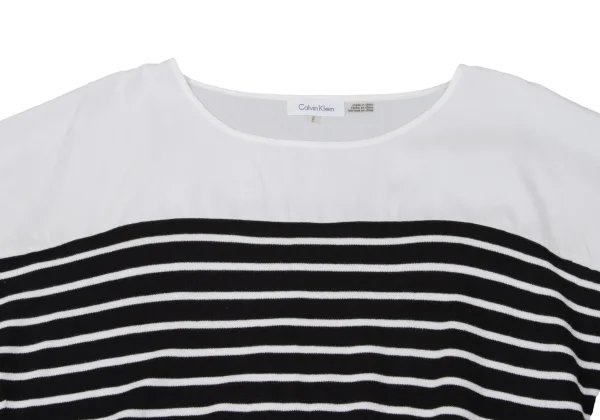 Calvin Klein Striped Knit Switching Dolman Blouse K-170930_003