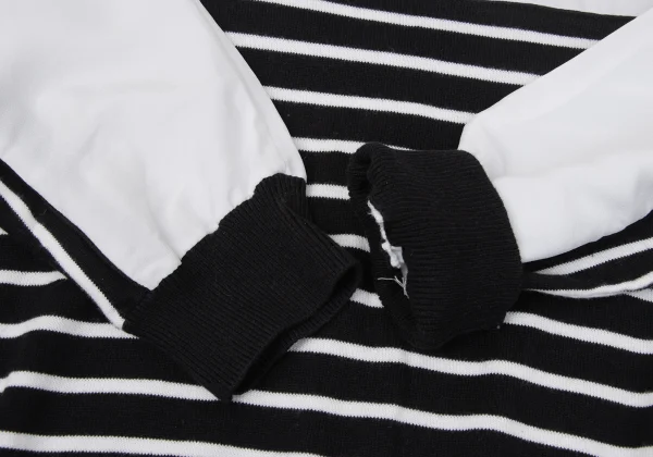 Calvin Klein Striped Knit Switching Dolman Blouse K-170930_007
