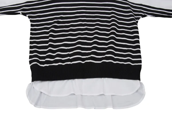 Calvin Klein Striped Knit Switching Dolman Blouse K-170930_008