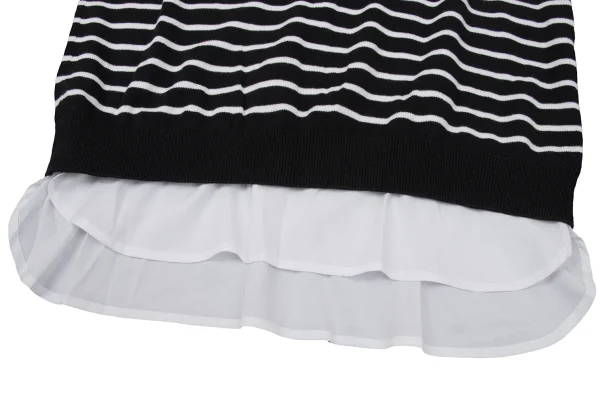 Calvin Klein Striped Knit Switching Dolman Blouse K-170930_009