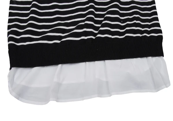 Calvin Klein Striped Knit Switching Dolman Blouse K-170930_012