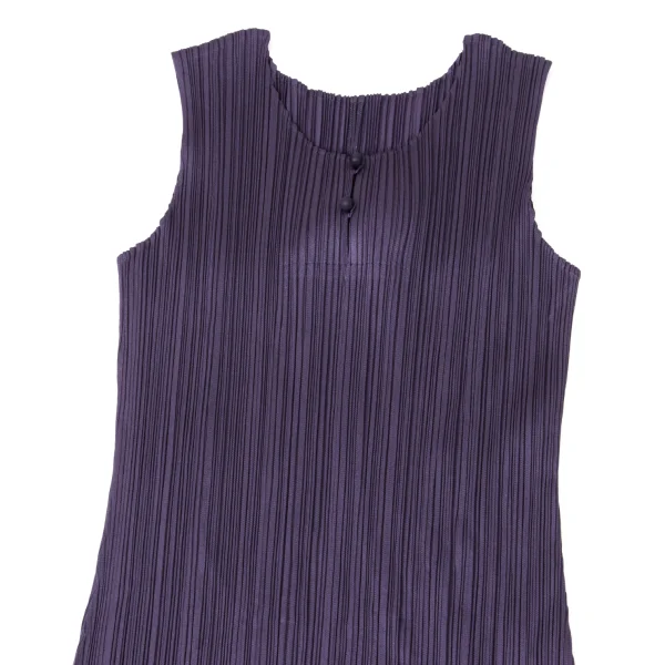 PLEATS PLEASE Hem Mesh Switching Sleeveless Dress K-170938_003