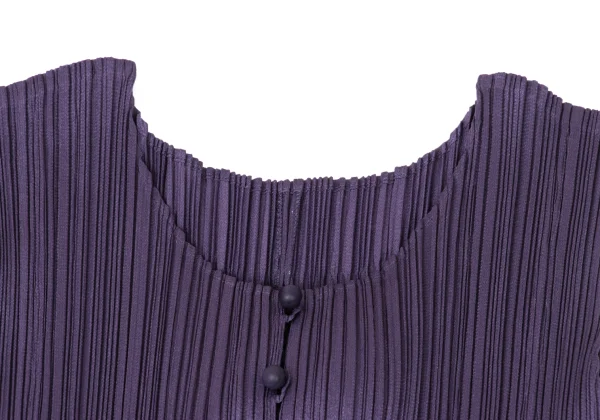 PLEATS PLEASE Hem Mesh Switching Sleeveless Dress K-170938_004