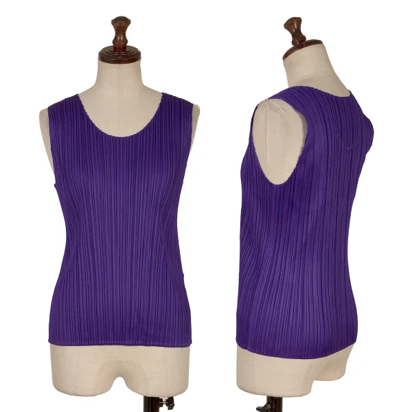PLEATS PLEASE Pleated Tank Top Purple 3 K-170939_001