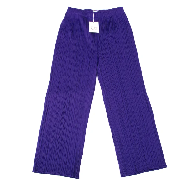 PLEATS PLEASE Pleated Wide Cropped Pants Purple 2 K-170940_001