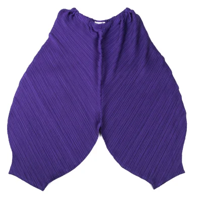 PLEATS PLEASE BOUNCE Horizontal Pleated Wide Pants