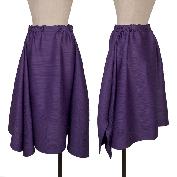 PLEATS PLEASE BOUNCE Horizontal Pleated Drape Skirt Purple 3 K-170943_001