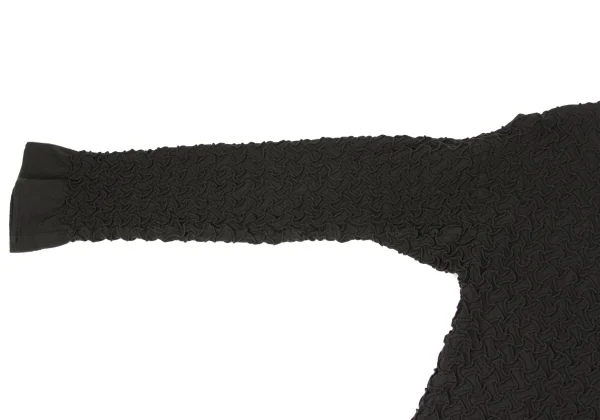 ISSEY MIYAKE Wool Geometric Tuck Turtle Neck Top K-170948_005