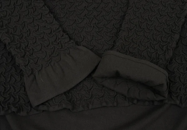 ISSEY MIYAKE Wool Geometric Tuck Turtle Neck Top K-170948_006