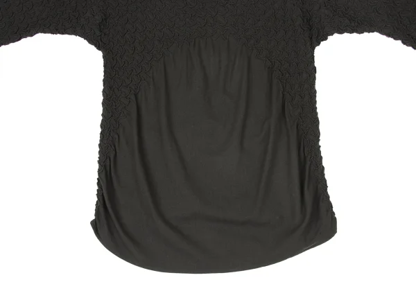ISSEY MIYAKE Wool Geometric Tuck Turtle Neck Top K-170948_011