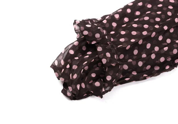 ISSEY MIYAKE FETE Wrinkle Pleats Dot Printed Chinese Blouse K-170949_006