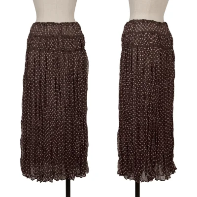 ISSEY MIYAKE FETE Wrinkle Pleats Dot Printed Skirt