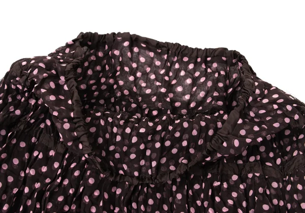 ISSEY MIYAKE FETE Wrinkle Pleats Dot Printed Skirt K-170950_004